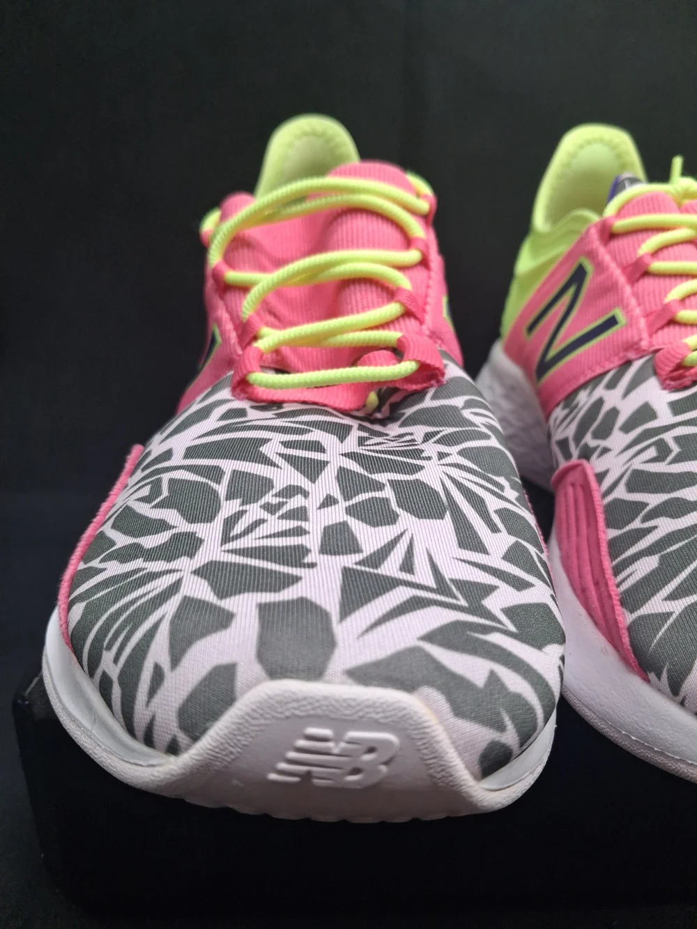 New Balance Womens Pink & Lime Athletic Sneakers